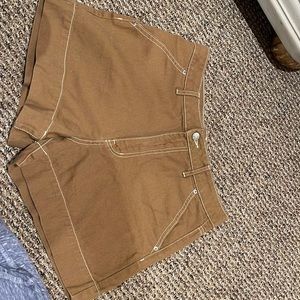 Forever 21 high waist shorts.  Very minimal stretch.